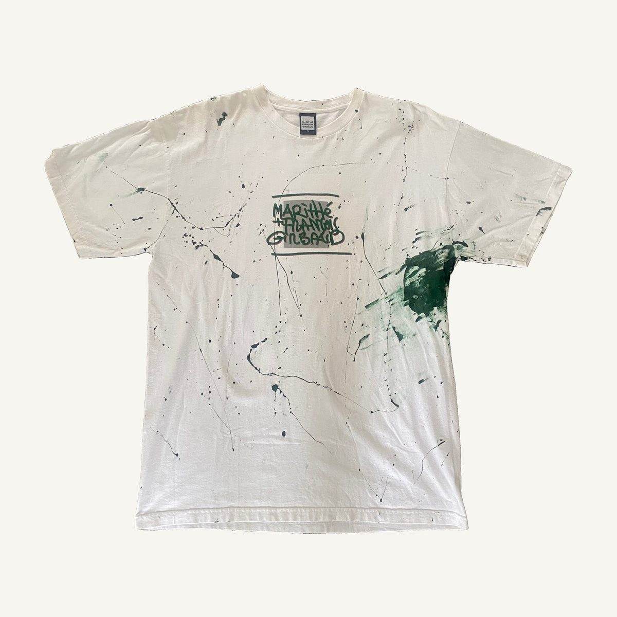 OCG-0005 Front — Marithé et François Girbaud Graphic tee — White / Green